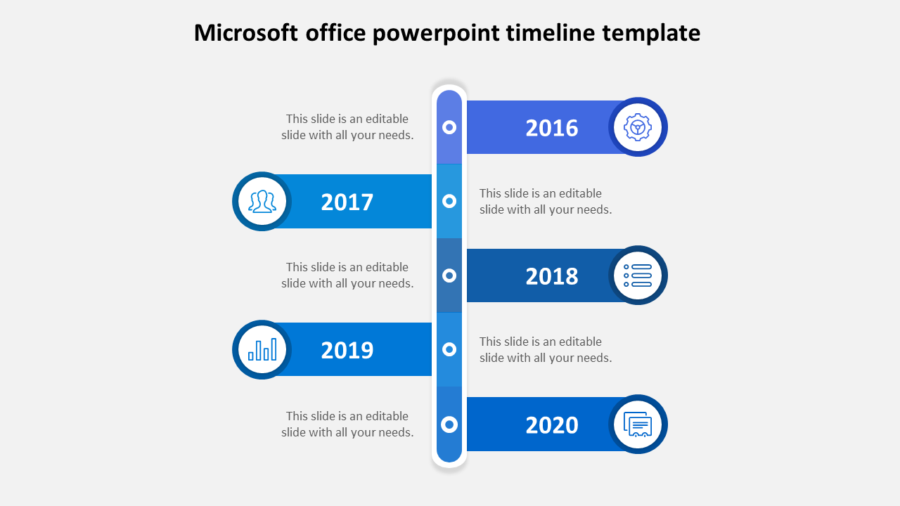 Stunning Microsoft Office PowerPoint Timeline Template